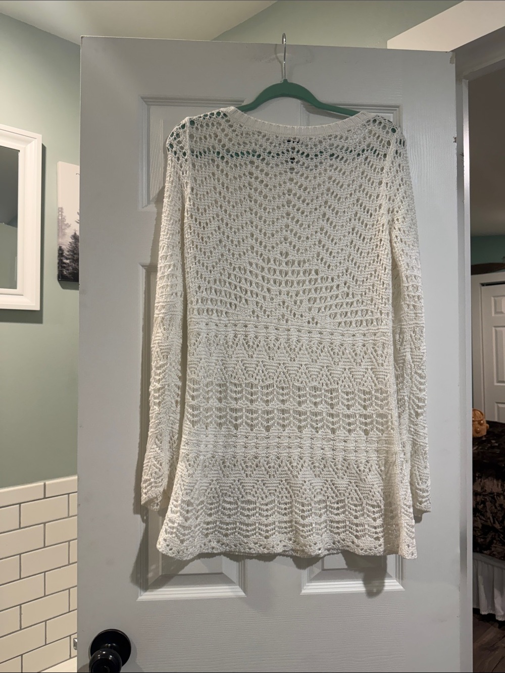 Cache Ivory Crochet Openwork Long-Sleeve Tunic - Picture 7 of 9